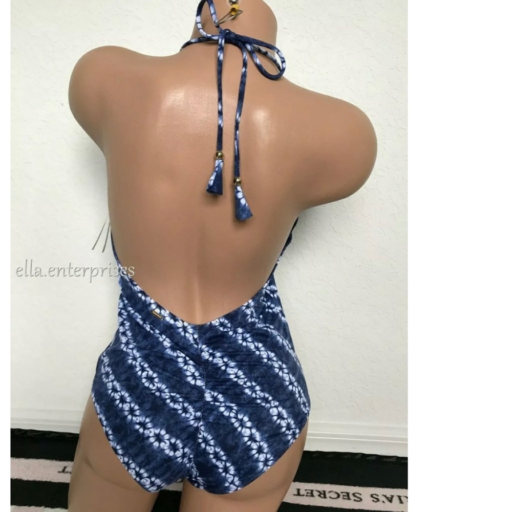 VS Tie Dye Flounce Plunge One Piece Bathing Suit - Picture 2 of 6